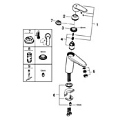 Grohe Eurodisc Cosmopolitan Waschtischarmatur M-Size (Chrom, Glänzend, Ohne Zugstange) | BAUHAUS