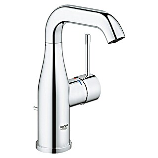 Grohe Essence New Wastafelkraan M-Size Chroom (Met trekstang, Chroom, Glanzend)