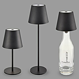 Akku-Tischleuchte Flaschenleuchte 3-in-1 (3,5 W, Schwarz, Mehrfarbig)