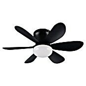 Trio Lighting Ventilador de techo Lund (Negro, 53 cm, 12 W, Blanco cálido) | BAUHAUS