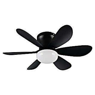 Trio Leuchten Stropni ventilator Lund (Crna, 53 cm, 12 W, Topla bijela)