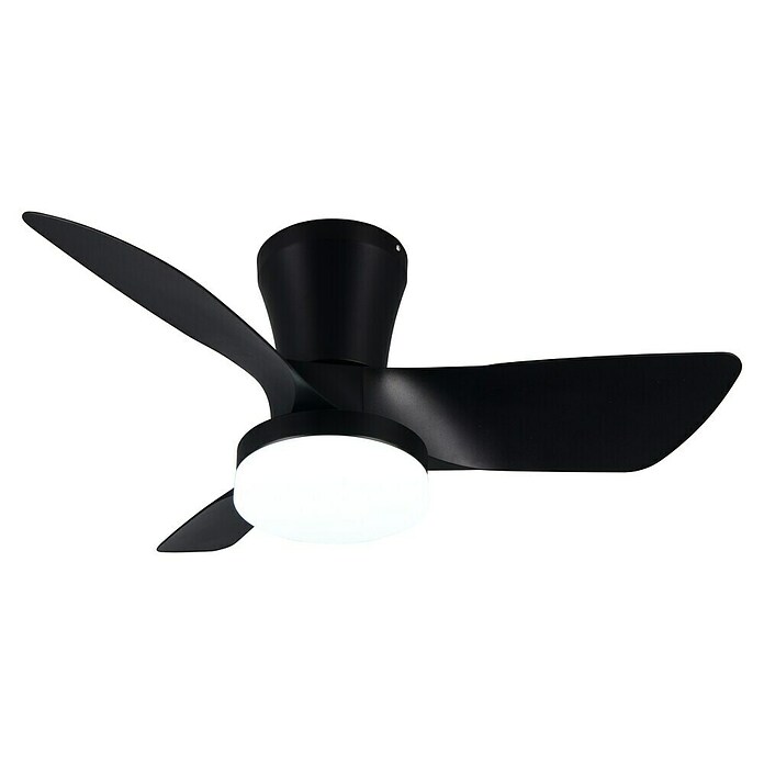 Trio Lighting Ventilador de techo Randers (Negro, 76 cm, 20 W, Blanco cálido) | BAUHAUS
