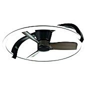 Trio Lighting Ventilador de techo Stockholm (Negro, 73 cm, 37 W, Blanco cálido) | BAUHAUS