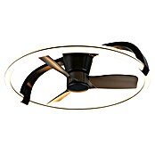 Trio Lighting Ventilador de techo Stockholm (Negro, 73 cm, 37 W, Blanco cálido) | BAUHAUS