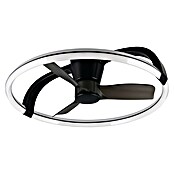 Trio Lighting Ventilador de techo Stockholm (Negro, 73 cm, 37 W, Blanco cálido) | BAUHAUS