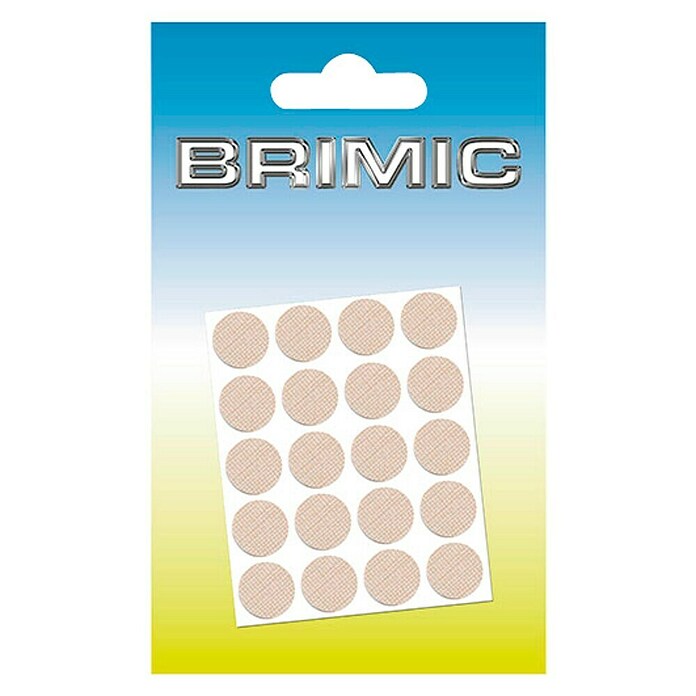 Micel Brimic Tapón embellecedor Textil beige (Diámetro: 13 mm, Adhesivo, 20 uds.)