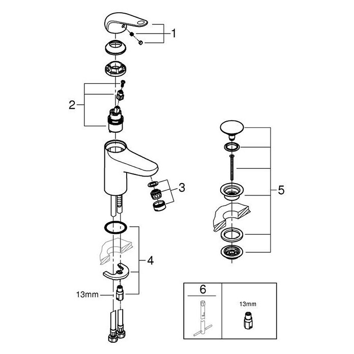 Grohe Swift Wastafelkraan M-Size (Chroom, Glanzend) | BAUHAUS