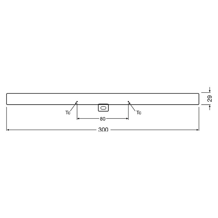 Osram Led-buis LEDinestra 30 cm (Lengte: 30 cm, Warm wit, 3 W, 275 lm, S14d) | BAUHAUS