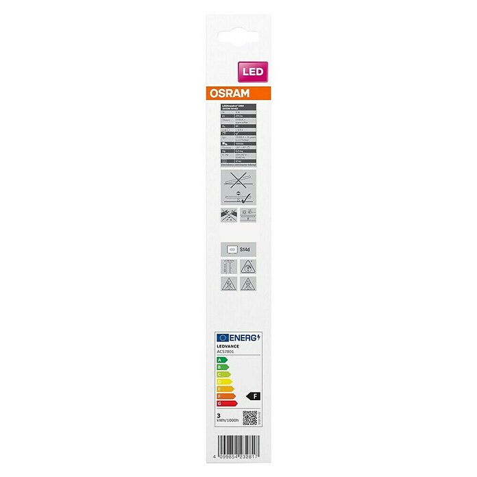 Osram Led-buis LEDinestra 30 cm (Lengte: 30 cm, Warm wit, 3 W, 275 lm, S14d) | BAUHAUS