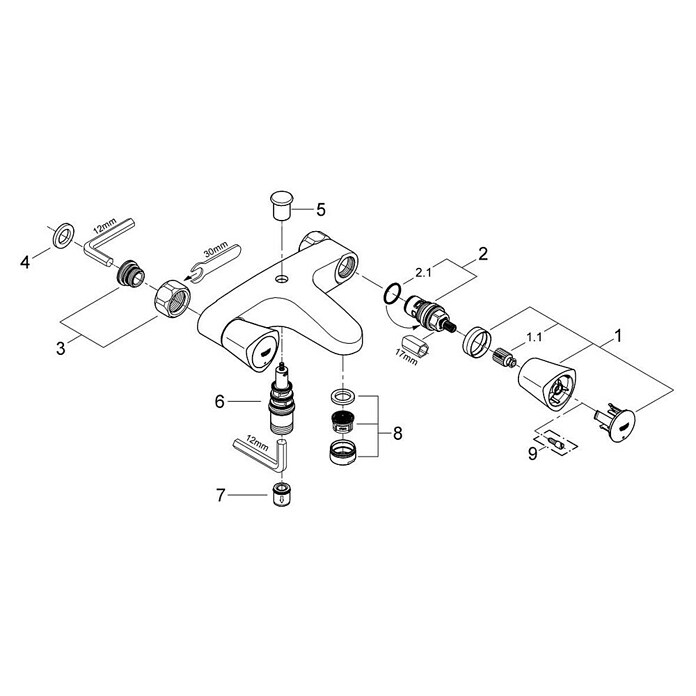 Grohe Costa Badkraan S (Chroom, Glanzend) | BAUHAUS