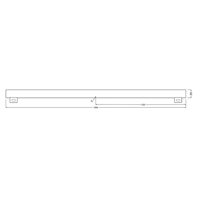 Osram Led-buis LEDinestra 100 cm (Lengte: 100 cm, Warm wit, 9,9 W, 1.055 lm, S14s) | BAUHAUS