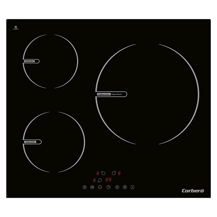 Corberó Placa de cocción CCIG3BL604 (L x An: 52 x 59 cm, Número de fogones de inducción: 3 ud.) | BAUHAUS