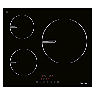 Corberó Placa de inducción CCIG3BL604 (L x An: 52 x 59 cm, Número de fogones de inducción: 3 ud.)