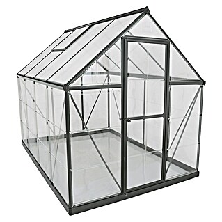Palram – Canopia Kas Hybride (Buitenmaat incl. dakoverstek (b x d): 185 x 246 cm, 0,7 mm, Antraciet)