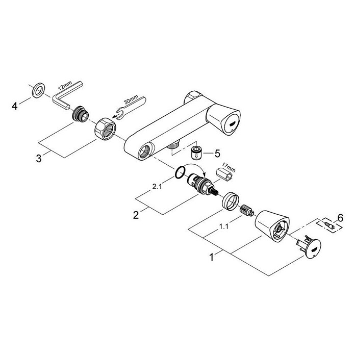 Grohe Costa Thermostatische watermengkraan S (Chroom) | BAUHAUS