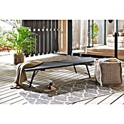 Gartenliege (L x B x H: 181 x 54,5 x 33,5 cm, Dunkelgrau, Stahl, Klappbar) | BAUHAUS