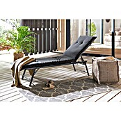 Gartenliege (L x B x H: 181 x 54,5 x 33,5 cm, Dunkelgrau, Stahl, Klappbar) | BAUHAUS