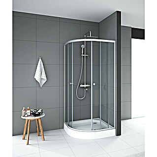 Aurlane Komplettdusche Silver (90 x 90 x 200 cm, Weiß/Silber)