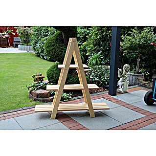 Promadino Dekoleiter (31 x 101 x 112,5 cm, Holz, Natur)