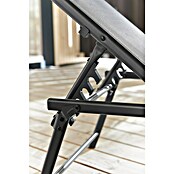 Gartenliege (L x B x H: 181 x 54,5 x 33,5 cm, Dunkelgrau, Stahl, Klappbar) | BAUHAUS
