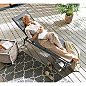 Gartenliege (L x B x H: 181 x 54,5 x 33,5 cm, Dunkelgrau, Stahl, Klappbar) | BAUHAUS