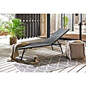 Gartenliege (L x B x H: 181 x 54,5 x 33,5 cm, Dunkelgrau, Stahl, Klappbar) | BAUHAUS