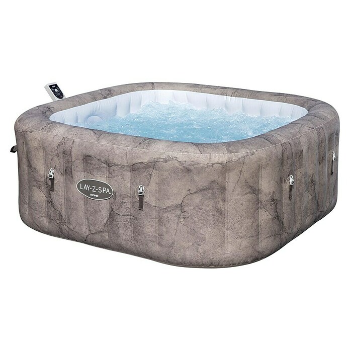 Bestway Lay-Z-Spa Opblaasbare jacuzzi Rome Smart AirJet 6 (180 x 180 x 71 cm, 840 l, Marmerlook) | BAUHAUS