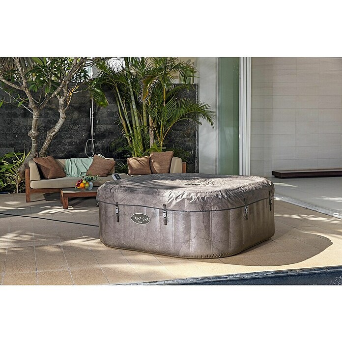 Bestway Lay-Z-Spa Opblaasbare jacuzzi Rome Smart AirJet 6 (180 x 180 x 71 cm, 840 l, Marmerlook) | BAUHAUS