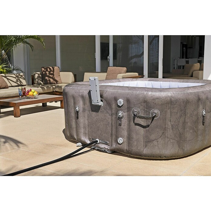 Bestway Lay-Z-Spa Opblaasbare jacuzzi Rome Smart AirJet 6 (180 x 180 x 71 cm, 840 l, Marmerlook) | BAUHAUS