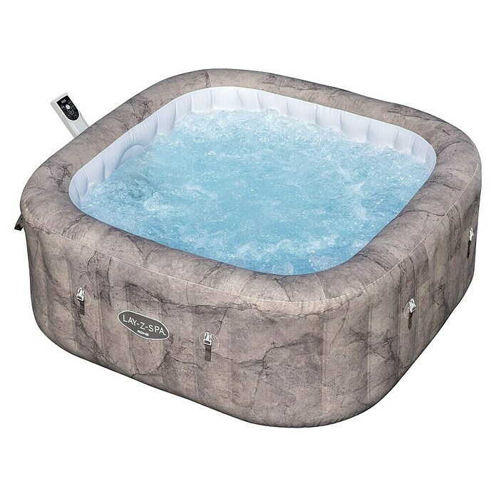 Bestway Lay-Z-Spa Opblaasbare jacuzzi Rome Smart AirJet 6 (180 x 180 x 71 cm, 840 l, Marmerlook) | BAUHAUS