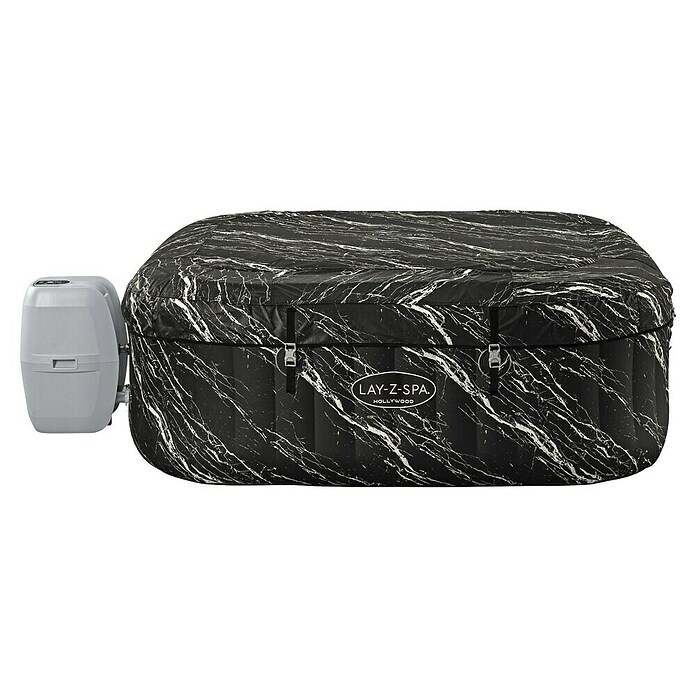 Bestway Lay-Z-Spa Opblaasbare jacuzzi Hollywood Luxe AirJet 6 (Zwart, 908 l) | BAUHAUS