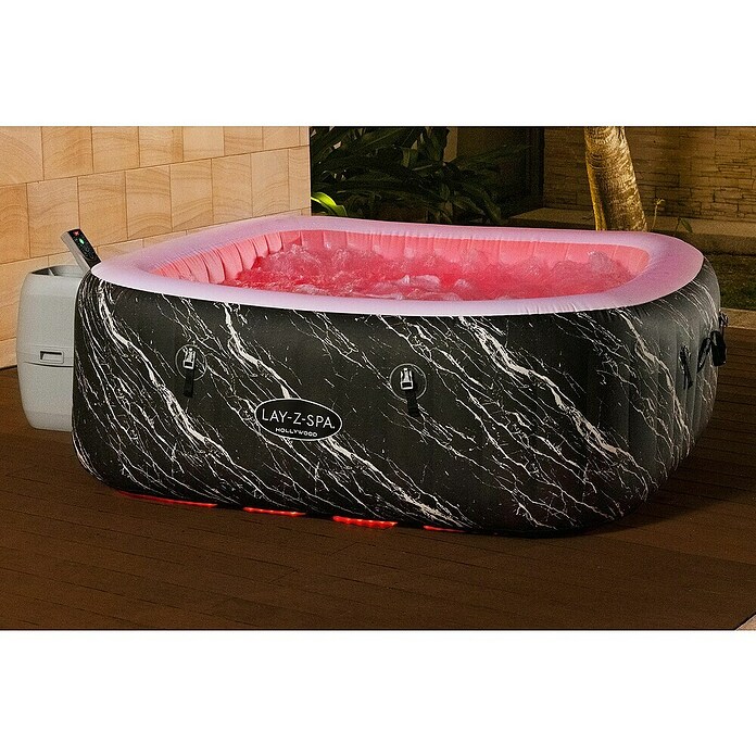Bestway Lay-Z-Spa Opblaasbare jacuzzi Hollywood Luxe AirJet 6 (Zwart, 908 l) | BAUHAUS