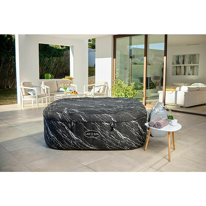 Bestway Lay-Z-Spa Opblaasbare jacuzzi Hollywood Luxe AirJet 6 (Zwart, 908 l) | BAUHAUS