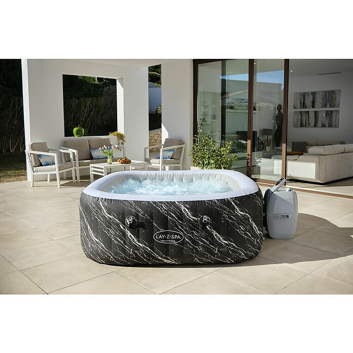 Bestway Lay-Z-Spa Opblaasbare jacuzzi Hollywood Luxe AirJet 6 (Zwart, 908 l) | BAUHAUS