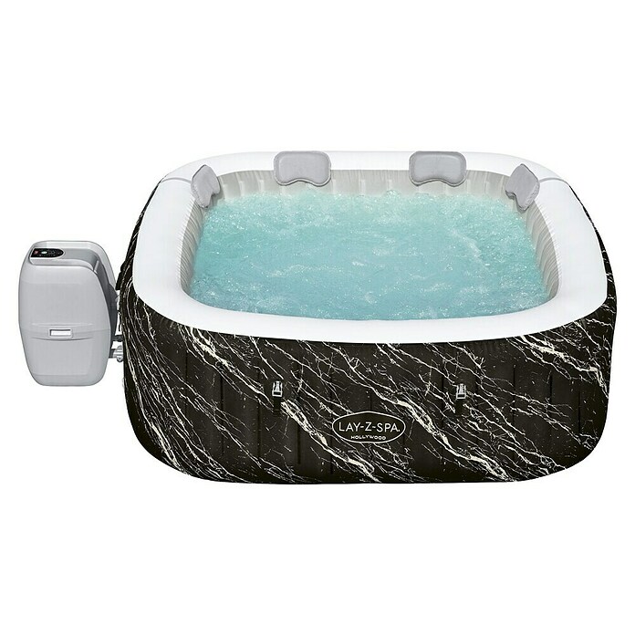 Bestway Lay-Z-Spa Opblaasbare jacuzzi Hollywood Luxe AirJet 6 (Zwart, 908 l) | BAUHAUS