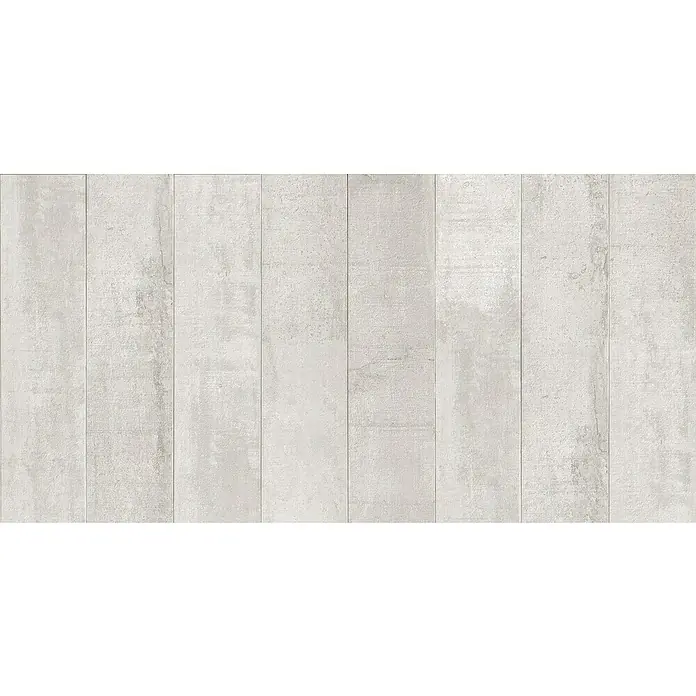 Panel de pared Barideck microcemento vertical - 9 ud., 78 x 39 cm - La imagen muestra un primer plano de paneles de pared gris claro con una textura sutil, que proporciona un aspecto moderno y elegante.