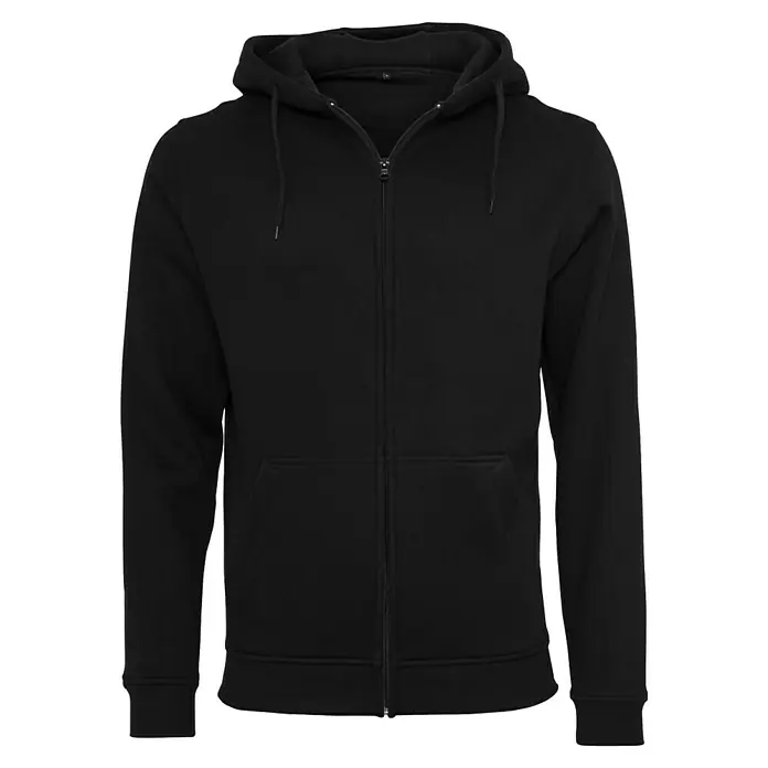 BYB Sweatjacke - Schwarz, XL - Schwarzer Kapuzenpullover mit durchgehendem Reißverschluss und Kängurutasche, ideal für Freizeit und Sport. Der Hoodie bietet Komfort und Wärme.