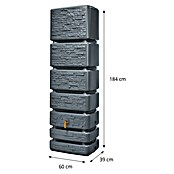 4rain Regenspeicher Slim Stone (350 l, Graphitgrau, 1 Stk.) | BAUHAUS