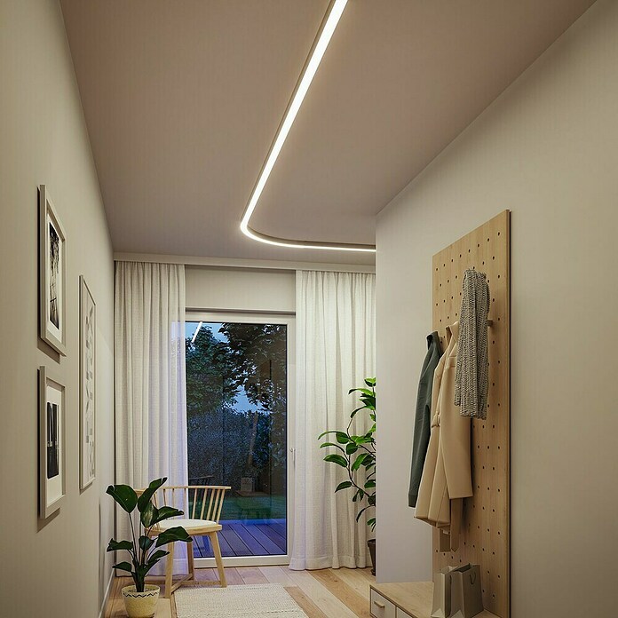 Paulmann Linion Stromeinspeisung Power Channel (100 x 4 x 4 cm, Chrom matt, Nicht Dimmbar) | BAUHAUS