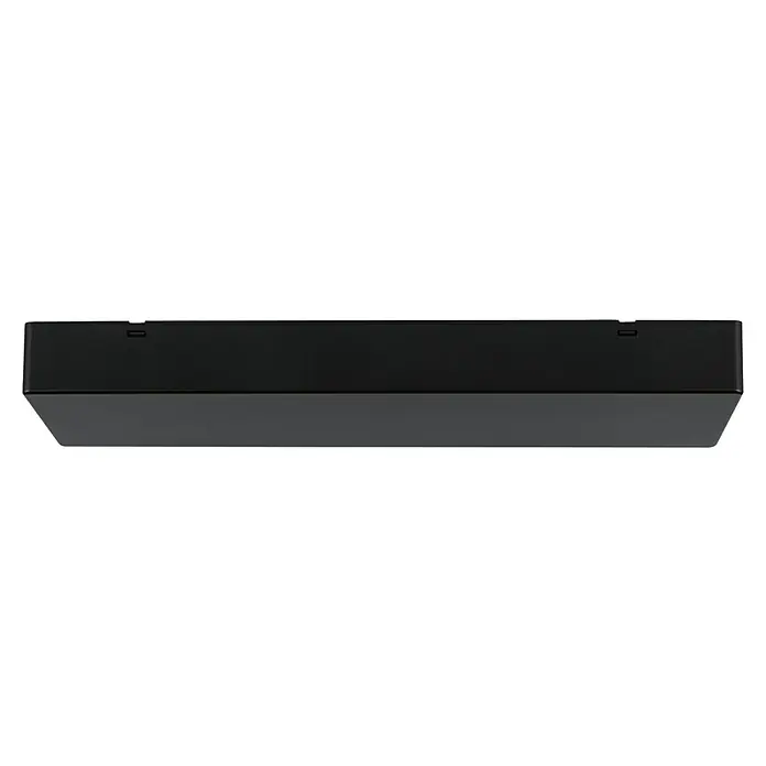 Paulmann Linion Stromeinspeisung Power Box - L x B x H: 10 x 36,5 x 4 cm, Signalschwarz, Dimmbar, 144 W - Eine Nahaufnahme einer schwarzen Soundbar, die ein schlankes und modernes Design für ein verbessertes Audioerlebnis zeigt.