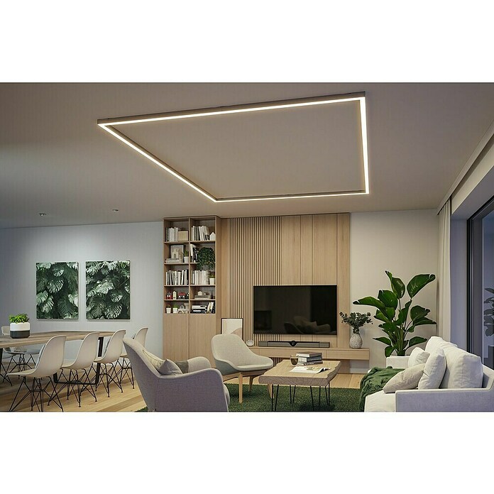 Paulmann Linion Lichtkanal Ecke (Warmweiß, Chrom matt, L x B x H: 10 x 10 x 4 cm) | BAUHAUS