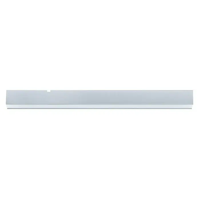 Paulmann Linion Lichtkanal - Warmweiß, Chrom matt, L x B x H: 50 x 4 x 4 cm - Graue Wandverkleidung mit zwei horizontalen Zierleisten, die ein minimalistisches und modernes Ambiente schaffen.