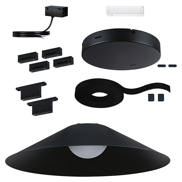 Paulmann ULine LED-Pendelleuchte rund Cone Set (14 W, Ø x H: 35 x 9 cm, Schwarz, Warmweiß) | BAUHAUS