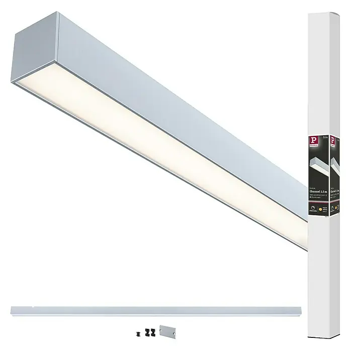 Paulmann Linion Lichtkanal - Warmweiß, Chrom matt, L x B x H: 150 x 4 x 4 cm - Ein Premium 1,5 m LED-Kanal für eine stilvolle Beleuchtung. Die schlanke Bauform und das warmweiße Licht machen ihn vielseitig einsetzbar.