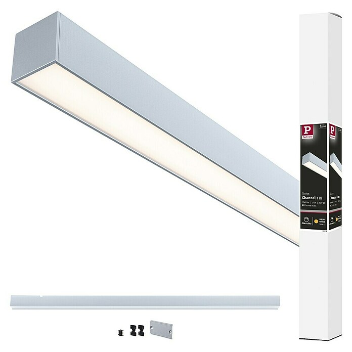 Paulmann Linion Lichtkanal (Warmweiß, Chrom matt, L x B x H: 100 x 4 x 4 cm) | BAUHAUS