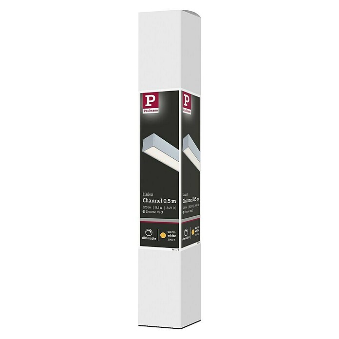 Paulmann Linion Lichtkanal (Warmweiß, Chrom matt, L x B x H: 50 x 4 x 4 cm) | BAUHAUS