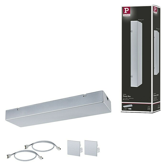 Paulmann Linion Stromeinspeisung Power Box (L x B x H: 10 x 36,5 x 4 cm, Chrom matt, Nicht Dimmbar, 120 W) | BAUHAUS