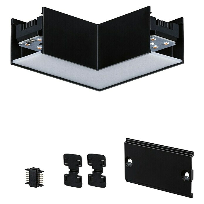 Paulmann Linion Lichtkanal Ecke (Warmweiß, Signalschwarz, L x B x H: 10 x 10 x 4 cm) | BAUHAUS