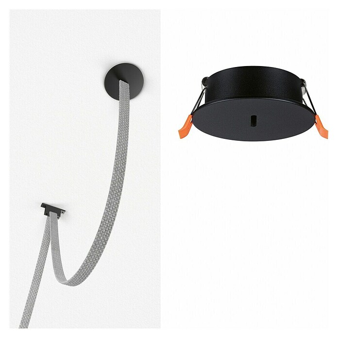 Paulmann ULine Abdeckung Einbau (Passend für: ULine-System, Ø x H: 8,5 x 2,7 cm, Schwarz) | BAUHAUS