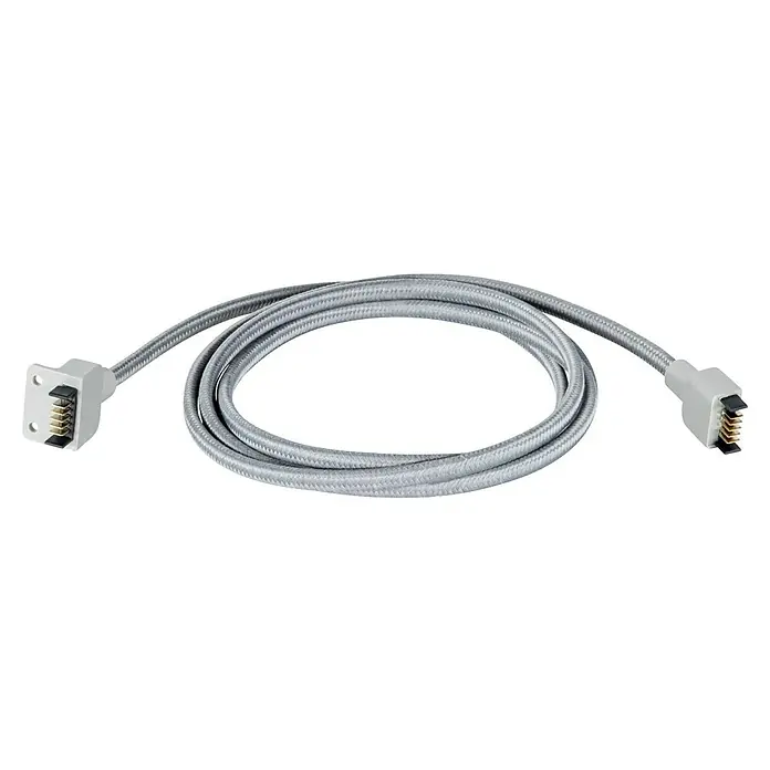 Paulmann Linion Einspeisekabel - 175 cm, Grau - Graues, ummanteltes Kabel mit Anschlusssteckern an beiden Enden. Perfekt für sichere Strom- und Datenverbindungen in verschiedenen Anwendungen.